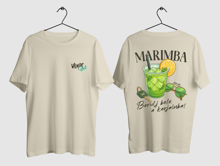 Marimba oversize unisex póló